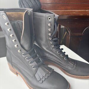 Chanel Sock High CC Combat Boots
